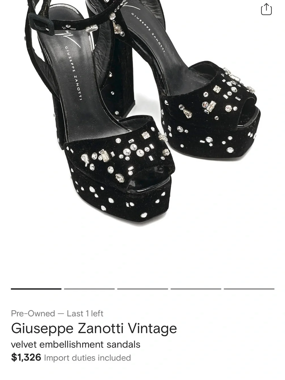 Giuseppe Zanotti Purple Velvet Crystal Dazzling Betty Platform Sandals 39